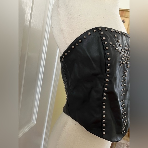 Free People Adriana Corset in Black Silver Size Large almost NWOT - Picture 6 of 12